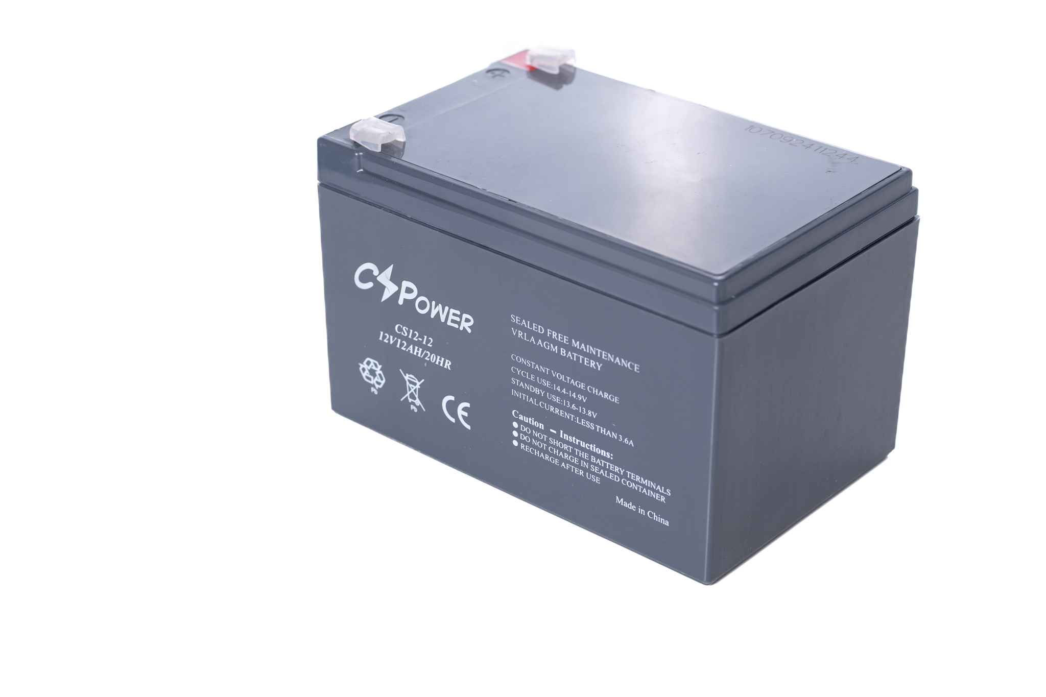 Акумуляторна батарея CS POWER CS12-12 AGM, 12Ah, 12V, 152x99x96(102)мм, (CS12-12)